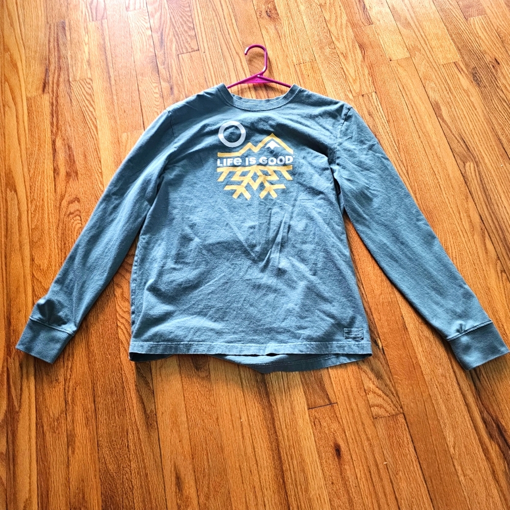 Life is Good Green Long Sleeve Shirt